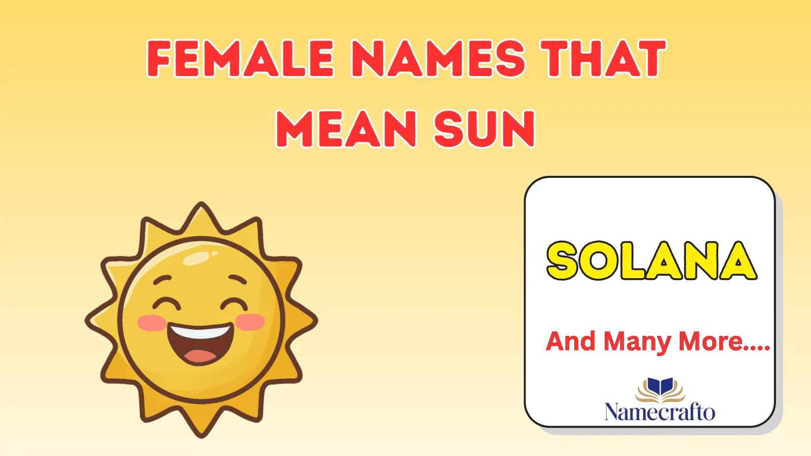 Female Names That Mean Sun