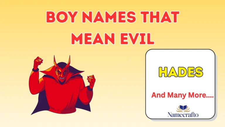 Boy Names That Mean Evil
