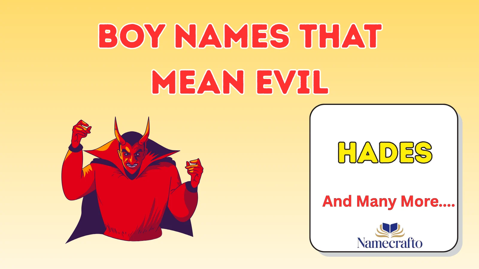 Boy Names That Mean Evil