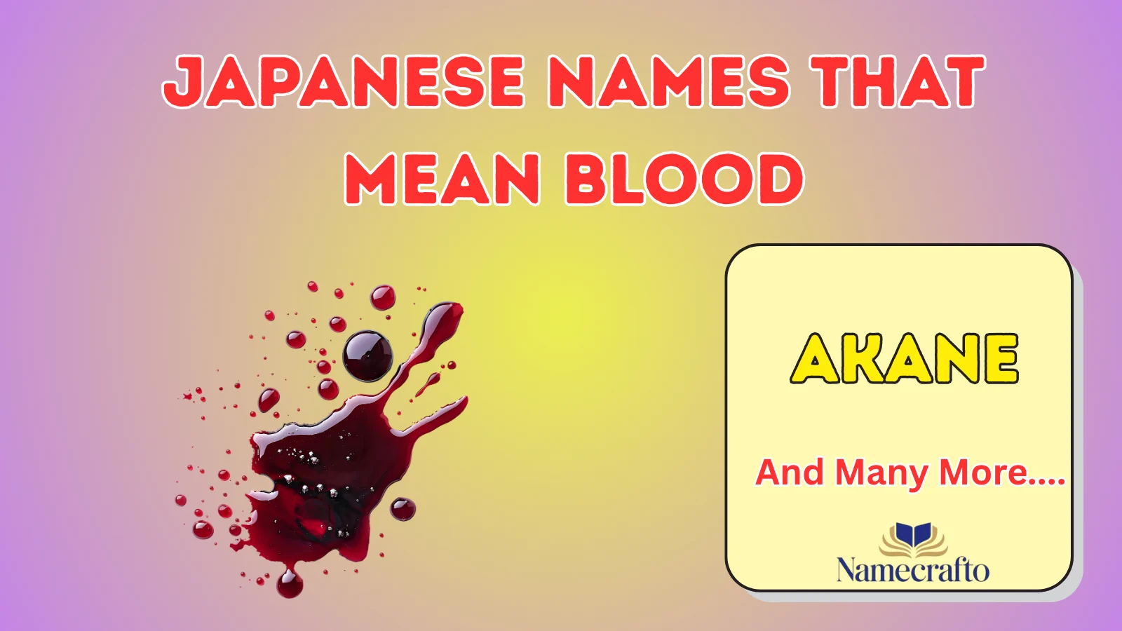 Japanese Names That Mean Blood