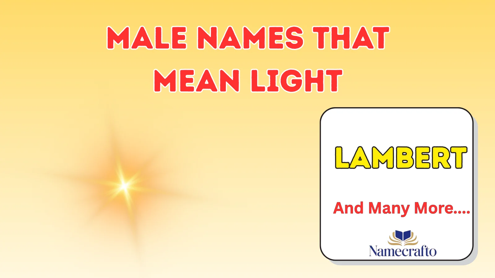 Male Names That Mean Light