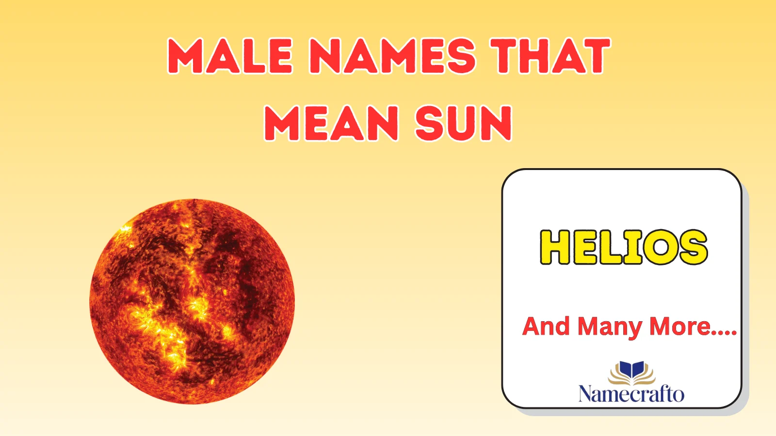 Male Names That Mean Sun