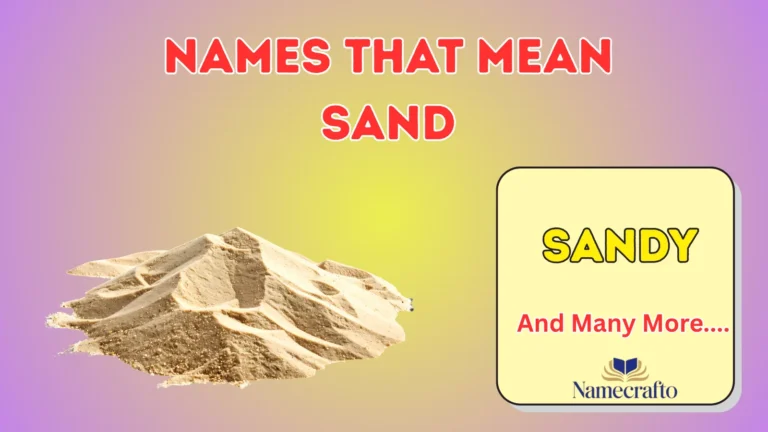 Names That Mean Sand
