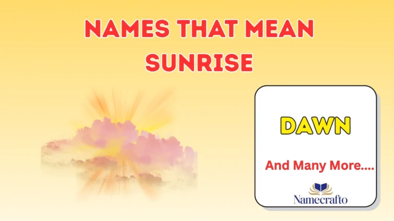 Names That Mean Sunrise