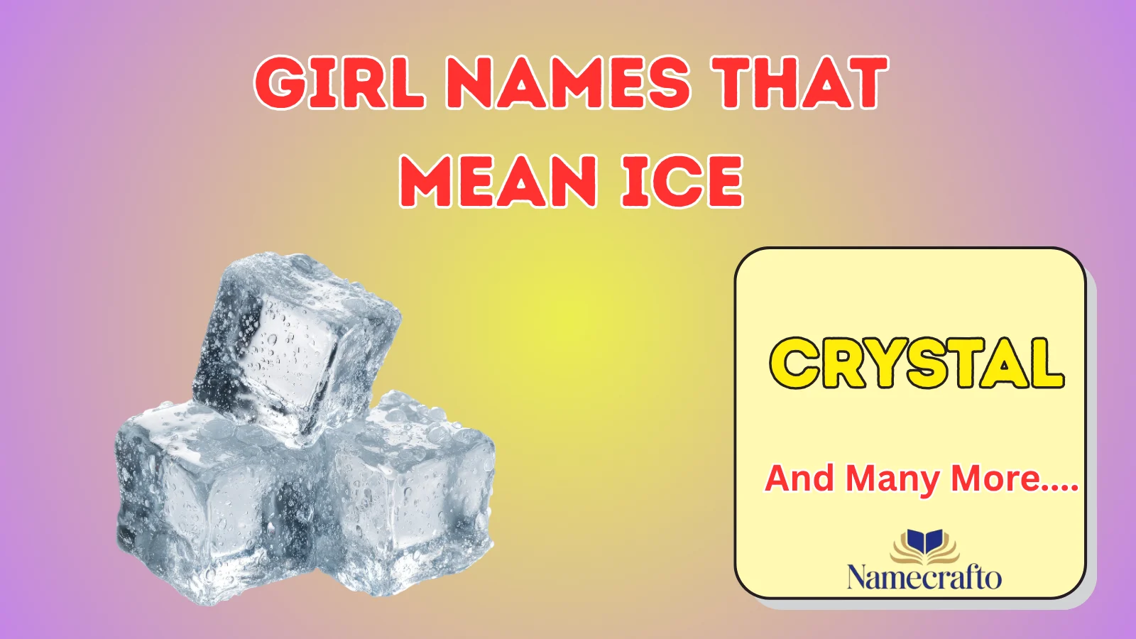 Girl Names That Mean Ice