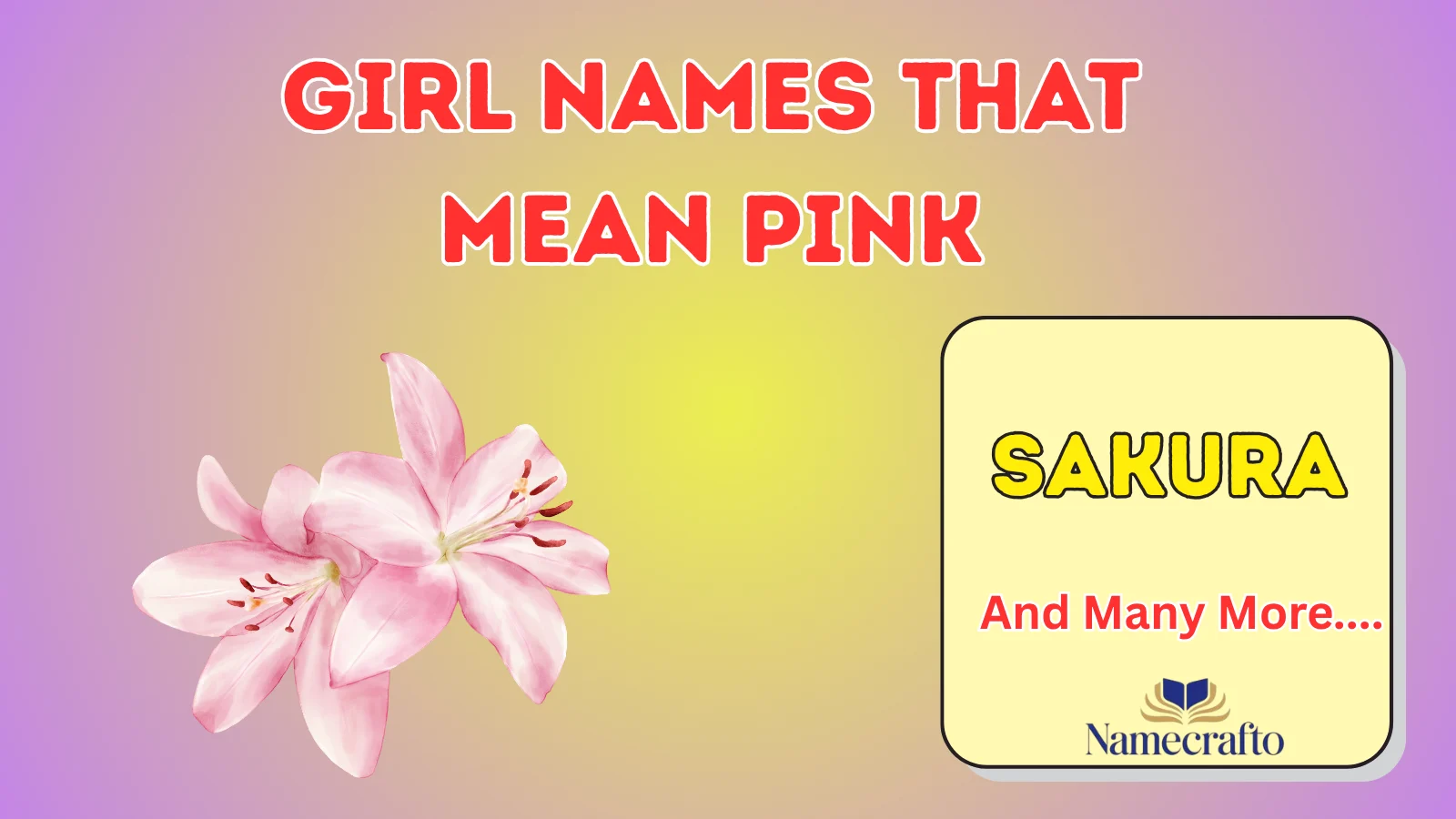 Girl Names That Mean Pink
