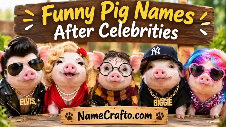 funny pig names after celebrities